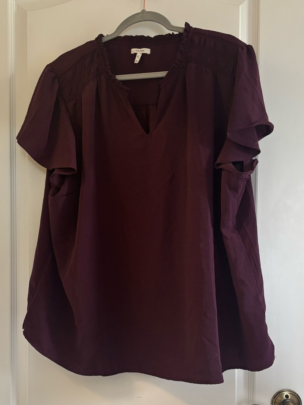 Maurices V-Neck Short Sleeve Blouse